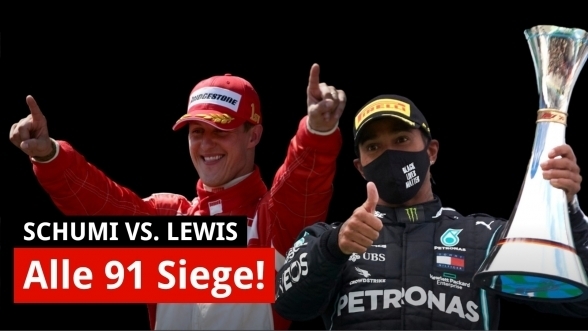 91 Formel-1-Siege: Michael Schumacher vs. Lewis Hamilton