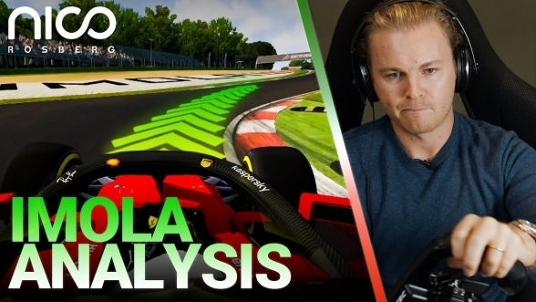 Nico Rosberg erklärt die Strecke in Imola