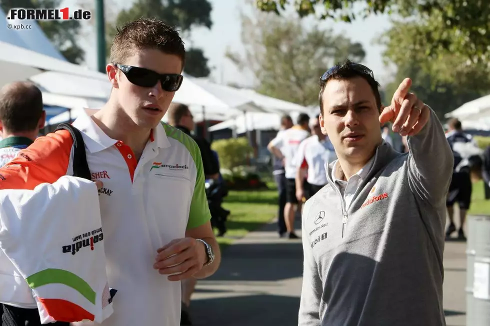 Foto zur News: Paul di Resta (Force India) und Gary Paffett (McLaren)