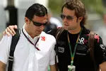 Foto zur News: Pedro de la Rosa (Sauber) und Andy Soucek (Virgin)