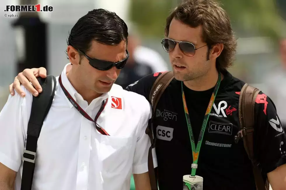 Foto zur News: Pedro de la Rosa (Sauber) und Andy Soucek (Virgin)