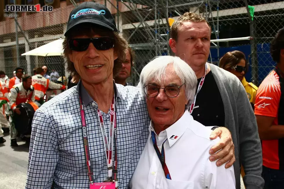 Foto zur News: Mick Jagger und Bernie Ecclestone (Formel-1-Chef)