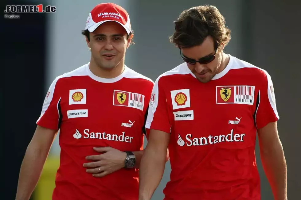 Foto zur News: Felipe Massa (Ferrari) und Fernando Alonso (Ferrari)