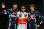 Gallerie: Mark Webber (Red Bull), Lewis Hamilton (McLaren) und Sebastian Vettel (Red Bull)