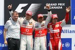 Gallerie: Jenson Button (McLaren), Lewis Hamilton (McLaren) und Fernando Alonso (Ferrari)