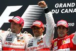 Gallerie: Jenson Button (McLaren), Lewis Hamilton (McLaren) und Fernando Alonso (Ferrari)