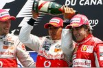 Gallerie: Jenson Button (McLaren), Lewis Hamilton (McLaren) und Fernando Alonso (Ferrari)