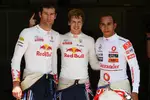 Gallerie: Mark Webber, Sebastian Vettel (Red Bull) und Lewis Hamilton (McLaren)