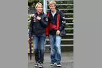 Foto zur News: Britta Roeske und Sebastian Vettel (Red Bull)