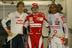 Gallerie: Sebastian Vettel (Red Bull), Fernando Alonso (Ferrari) und Lewis Hamilton (McLaren)