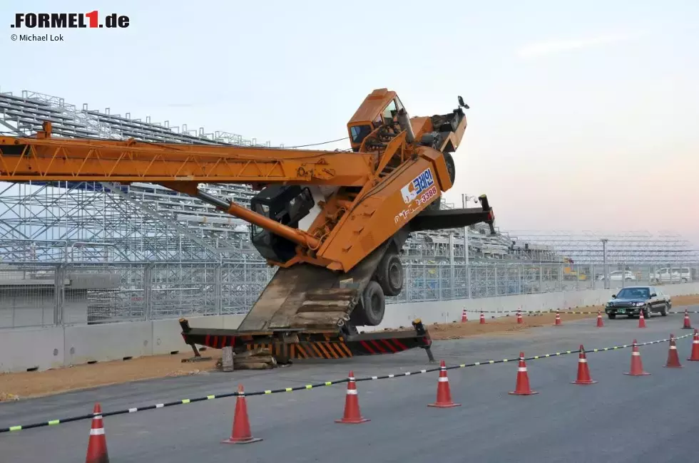 Foto zur News: Unfall bei den Bauarbeiten in Yeongam/Südkorea, aufgenommen am 28. September 2010