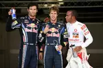 Gallerie: Mark Webber (Red Bull), Sebastian Vettel (Red Bull) und Lewis Hamilton (McLaren)