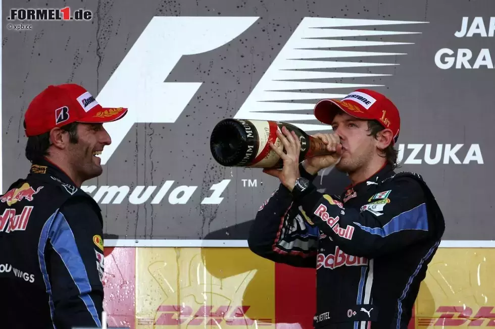 Foto zur News: Mark Webber und Sebastian Vettel (Red Bull)