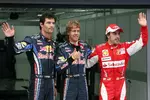 Gallerie: Mark Webber (Red Bull), Sebastian Vettel (Red Bull) und Fernando Alonso (Ferrari)