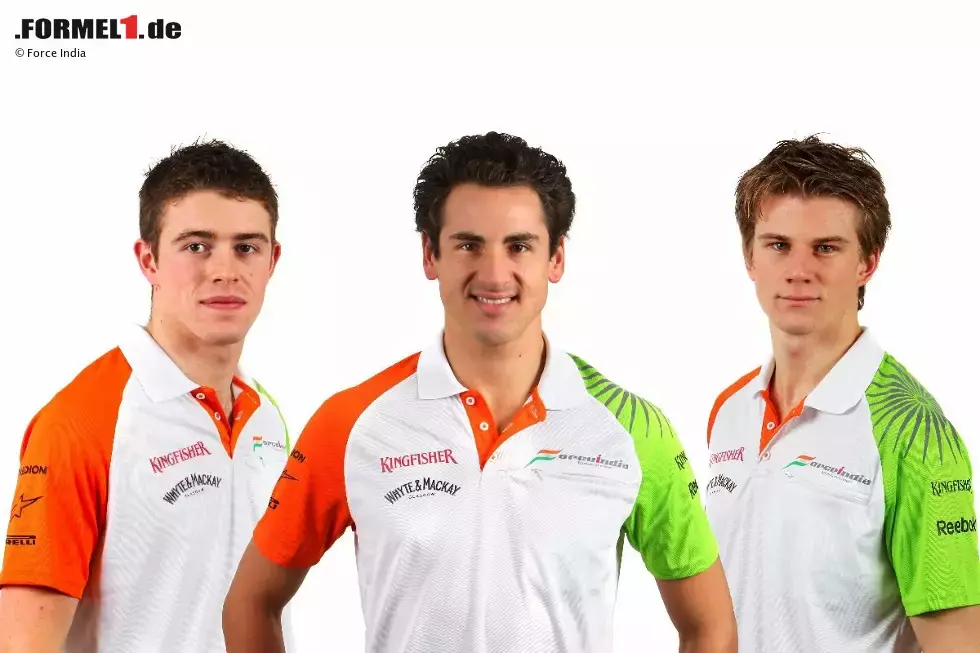 Foto zur News: Paul di Resta, Adrian Sutil und Nico Hülkenberg (Force India)