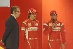 Foto zur News: Stefano Domenicali (Teamchef), Fernando Alonso (Ferrari) und Felipe Massa (Ferrari)