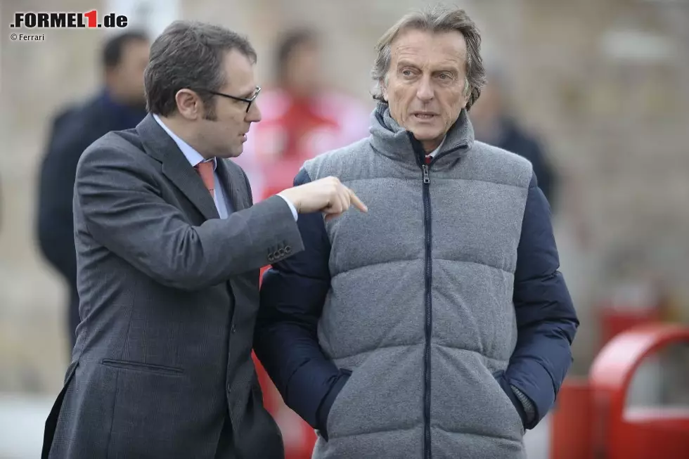 Foto zur News: Stefano Domenicali (Teamchef) (Ferrari) und Luca di Montezemolo (Präsident)