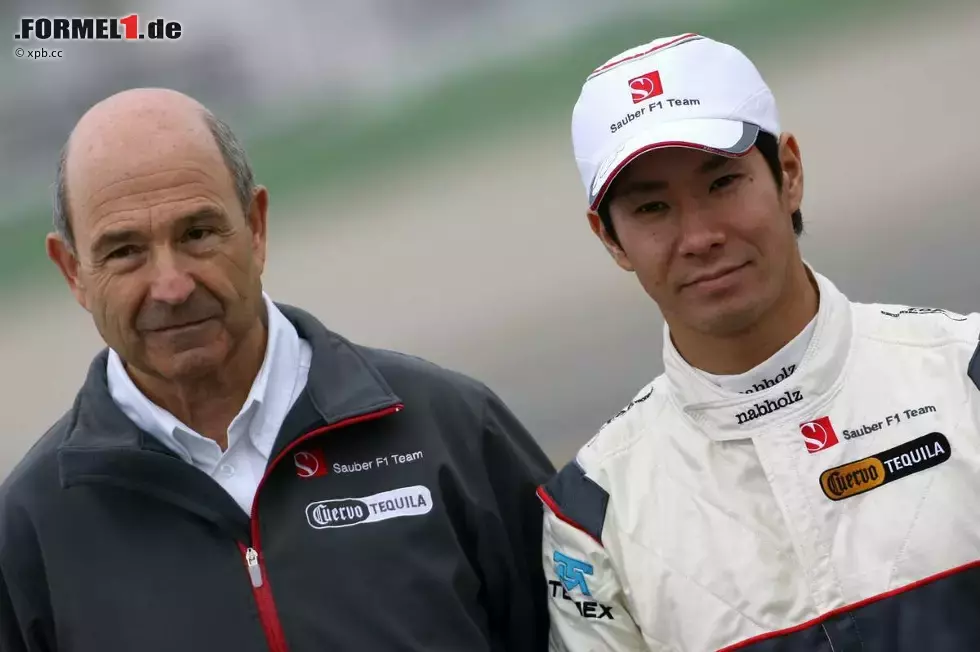 Foto zur News: Peter Sauber (Teamchef) und Kamui Kobayashi (Sauber)