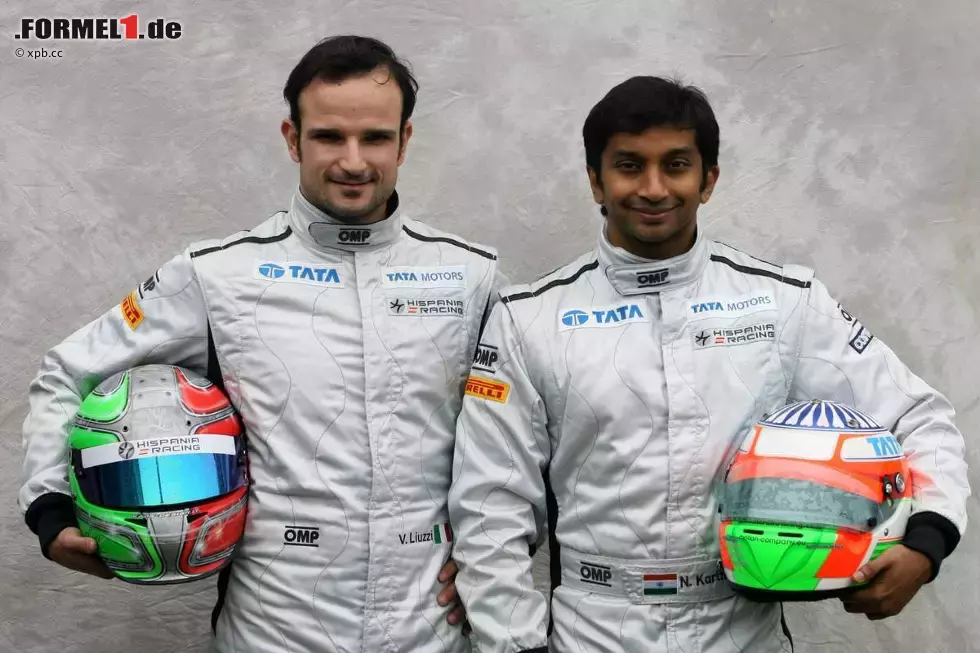 Foto zur News: Vitantonio Liuzzi und Narain Karthikeyan (HRT)