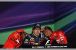 Gallerie: Jenson Button (McLaren), Sebastian Vettel (Red Bull) und Lewis Hamilton (McLaren)