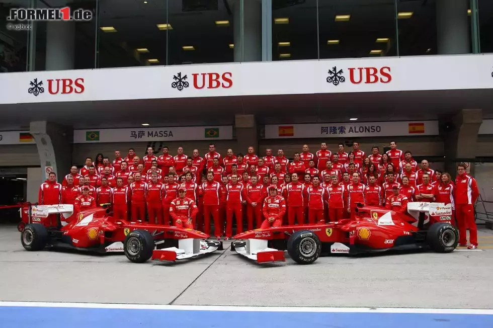 Foto zur News: Ferrari-Teamfoto