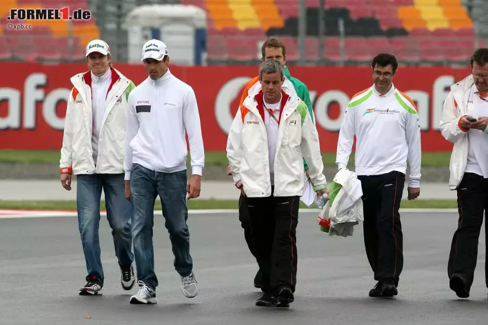 Foto zur News: Nico Hülkenberg und Adrian Sutil (Force India)