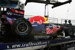 Foto zur News: Das Auto von Sebastian Vettel (Red Bull) nach dem Abflug