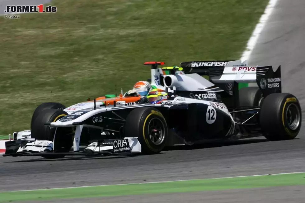 Foto zur News: Pastor Maldonado (Williams) und Adrian Sutil (Force India)