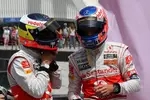 Foto zur News: Jenson Button (McLaren) Pedro de la Rosa (McLaren)