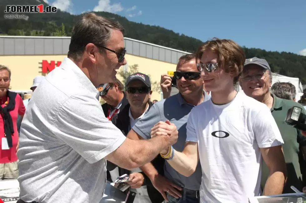 Foto zur News: Nigel Mansell und Mirko Bortolotti