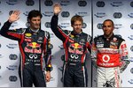 Gallerie: Mark Webber (Red Bull), Sebastian Vettel (Red Bull) und Lewis Hamilton (McLaren)