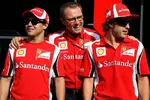 Foto zur News: Felipe Massa (Ferrari), Stefano Domenicali (Teamchef) und Fernando Alonso (Ferrari)