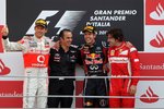 Foto zur News: Jenson Button (McLaren), Sebastian Vettel (Red Bull) und Fernando Alonso (Ferrari)