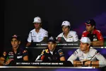 Foto zur News: Obere Reihe: Daniel Ricciardo (HRT), Sergio Perez (Sauber) und Timo Glock (Marussia-Virgin); untere Reihe: Sebastien Buemi (Toro Rosso), Sebastian Vettel (Red Bull) und Nico Rosberg (Mercedes)