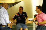 Foto zur News: Adrian Newey (Technischer Direktor), Sebastian Vettel (Red Bull) und Christian Horner (Teamchef)