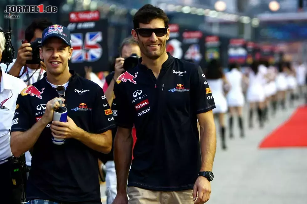 Foto zur News: Sebastian Vettel (Red Bull) und Mark Webber (Red Bull)