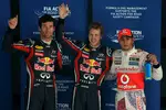 Gallerie: Mark Webber (Red Bull), Sebastian Vettel (Red Bull) und Lewis Hamilton (McLaren)