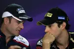 Foto zur News: Rubens Barrichello (Williams) und Bruno Senna (Renault)