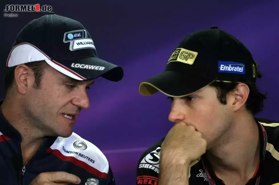 Foto zur News: Rubens Barrichello (Williams) und Bruno Senna (Renault)