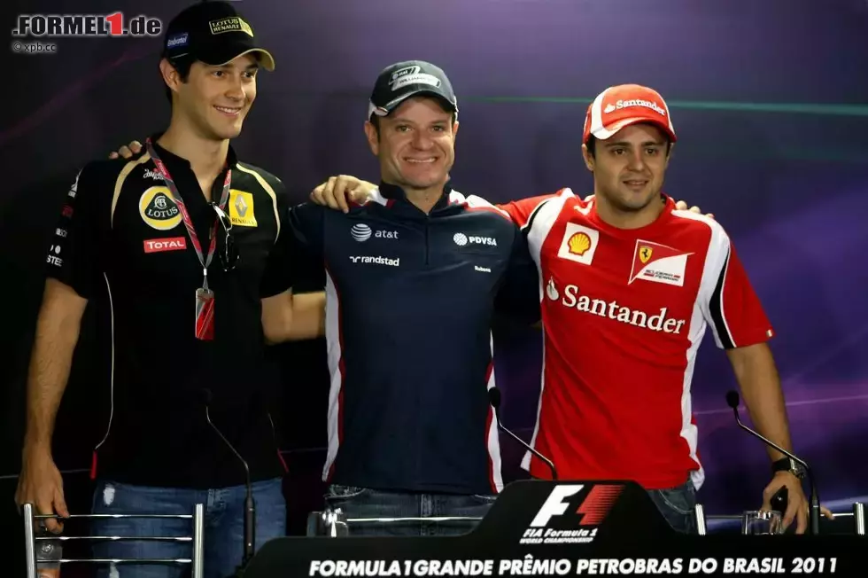 Foto zur News: Bruno Senna (Renault), Rubens Barrichello (Williams) und Felipe Massa (Ferrari)