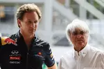 Foto zur News: Christian Horner (Teamchef) (Red Bull) und Bernie Ecclestone