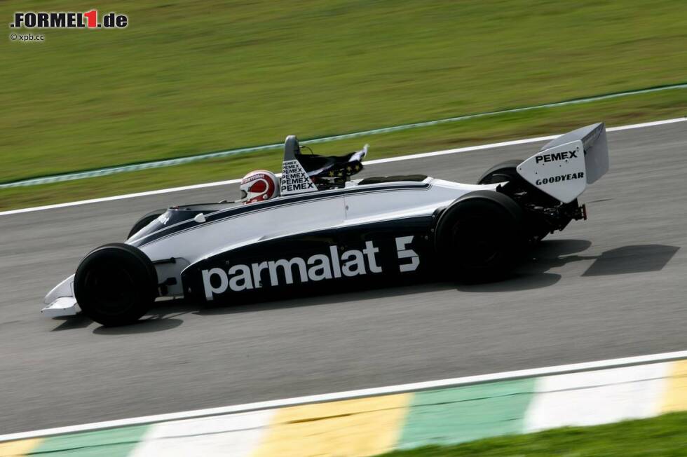 Foto zur News: Nelson Piquet dreht Demorunden im Brabham-Ford BT49