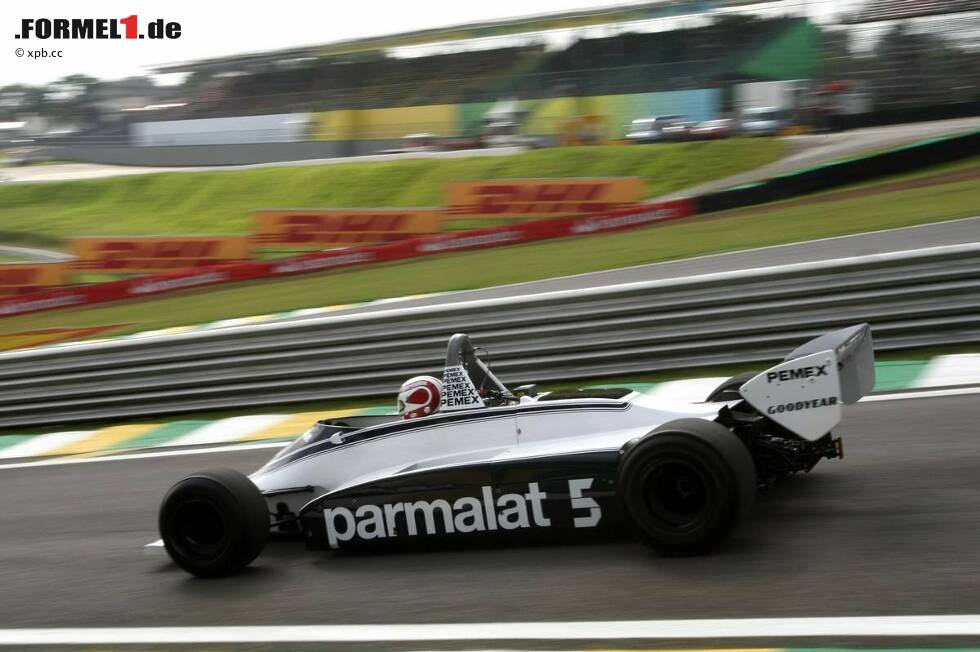 Foto zur News: Nelson Piquet drehte Demorunden im Brabham-Ford BT49