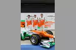 Foto zur News: Jules Bianchi, Paul di Resta und Nico Hülkenberg (Force India)