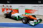 Foto zur News: Jules Bianchi, Paul di Resta und Nico Hülkenberg (Force India)