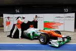 Foto zur News: Jules Bianchi, Paul di Resta und Nico Hülkenberg (Force India)