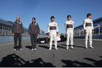 Foto zur News: Peter Sauber (Teamchef), Monisha Kaltenborn (Geschäftsführerin) sowie die Fahrer Kamui Kobayashi, Sergio Perez und Esteban Gutierrez