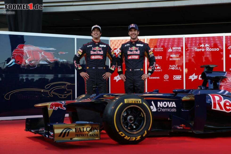 Foto zur News: Daniel Ricciardo und Jean-Eric Vergne (Toro Rosso)