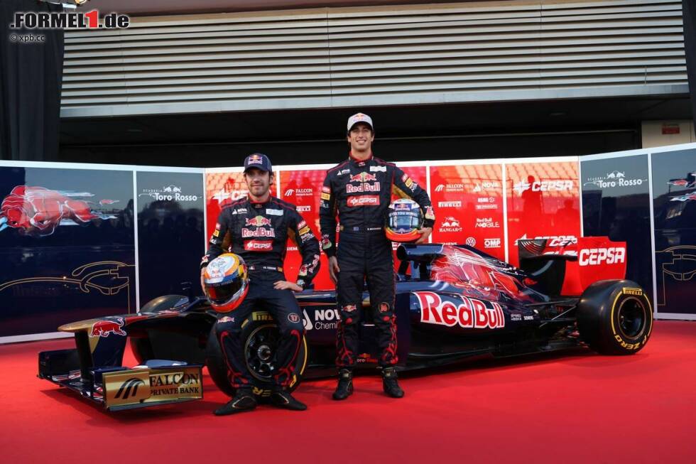 Foto zur News: Daniel Ricciardo und Jean-Eric Vergne (Toro Rosso)