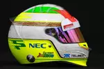 Foto zur News: Helm von Sergio Perez (Sauber)